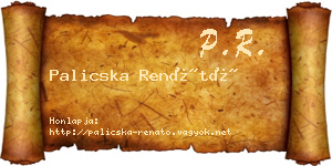 Palicska Renátó névjegykártya